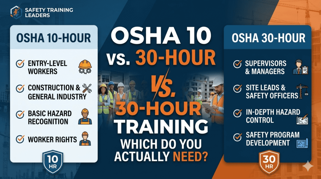 OSHA 10 vs 30